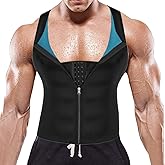 RIBIKA Sweat Vest for Men Neoprene Sauna Suit Corset Waist Trainer Workout Tank Tops Weight Loss Body Shaper Shirts