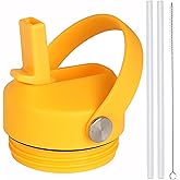 Straw lid for Yeti Rambler Water Bottle 18 26 36 64 oz, Replacement Cap Straw Cap for Yeti 18oz 26oz 36oz, Lid with Straw and Brush and Flexible Handle 