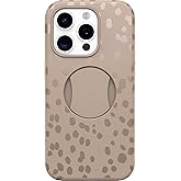OtterBox iPhone 15 Pro (Only) OtterGrip Symmetry Series Case - ON The SPOT (Brown), Built-in Grip, Sleek case, Snaps to MagSafe, Raised Edges Protect Camera & Screen