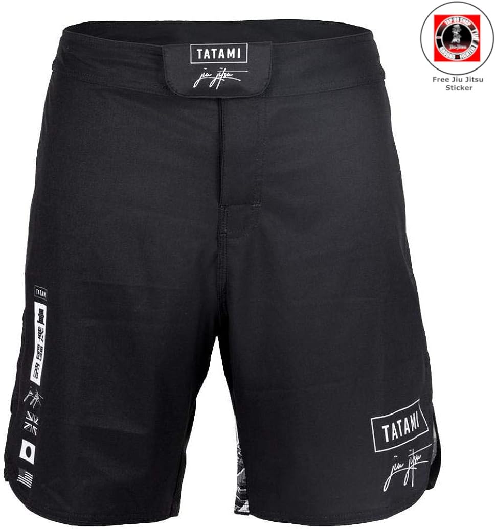 Tatami No Gi Fight Shorts Kanagawa Black MMA Fight Fitness No Gi