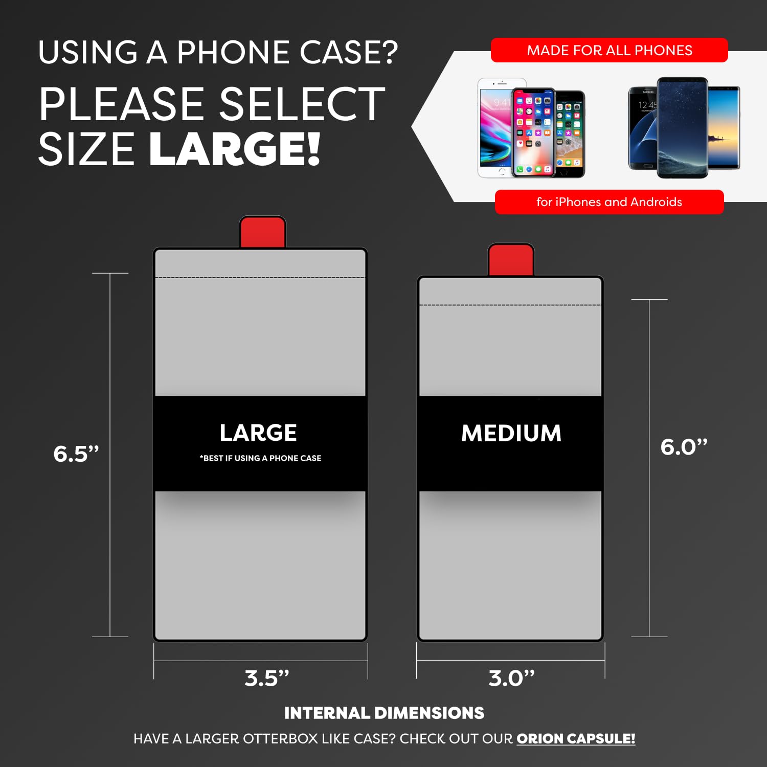 PHOOZY Apollo Thermal Phone Case | Insulated Phone Pouch Extends Battery Life 3X in Freezing Weather | Cold Resistant Drop Protection | Military Grade Water Resistant | Large | Silver