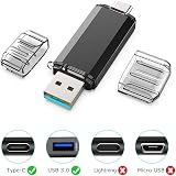 KEXIN 128GB USB C Flash Drive USB 3.0 Dual OTG Type C Memory Stick Black view 2
