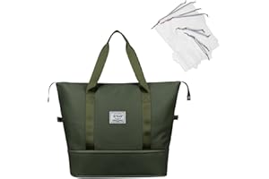 NPBAG Women Travel Duffel Bag, Large Expandable Weekender Carry-on Tote, Gym Workout Bag, Overnight Bag, Mommy Hospital Bag for Labor and Delivery