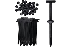 DAXIMO 100 Pcs Nylon Universal Cable Tie Buckle for Car - Self-Locking and Easy Install Zipper Clips with Pin & Button Design - UV-Resistant Zip Tie for Quick and Effortless Car Daily Repair