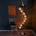 Asylove Turkish Lamp 9 Globe Mosaic Floor Lamp, Mosaic Standing Lamp 9 Globe Mosaic Moroccan Lamps Floor Lamp for Decorative Home Designs Offer 5 inch Globe - Total Height 70 inch (Daisy Brown)