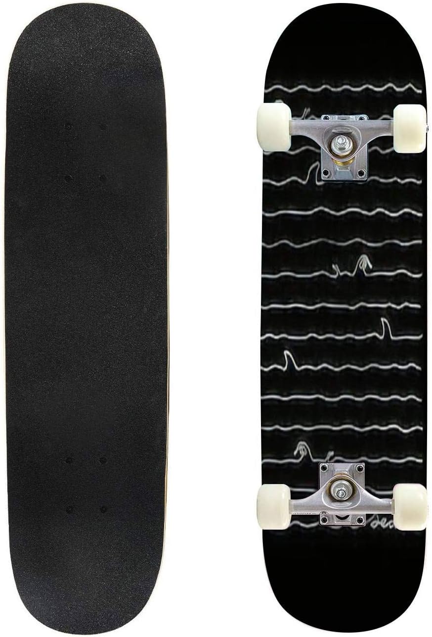 Classic Concave Skateboard Seamless Watercolor Hammerhead Shark Pattern Longboard Maple Deck Extreme Sports and Outdoors Double Kick Trick for Beginners and Professionals