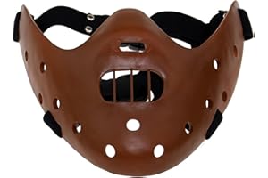 nezababy Hannibal Lecter Mask Cosplay The Silence of The Lambs Half Face Killer Halloween Costume Props Resin