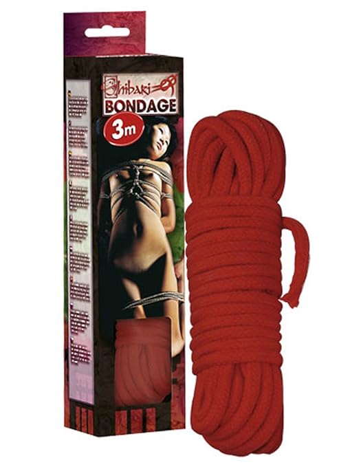 Shibari Bondage Seil rot 3m, 1 Stück