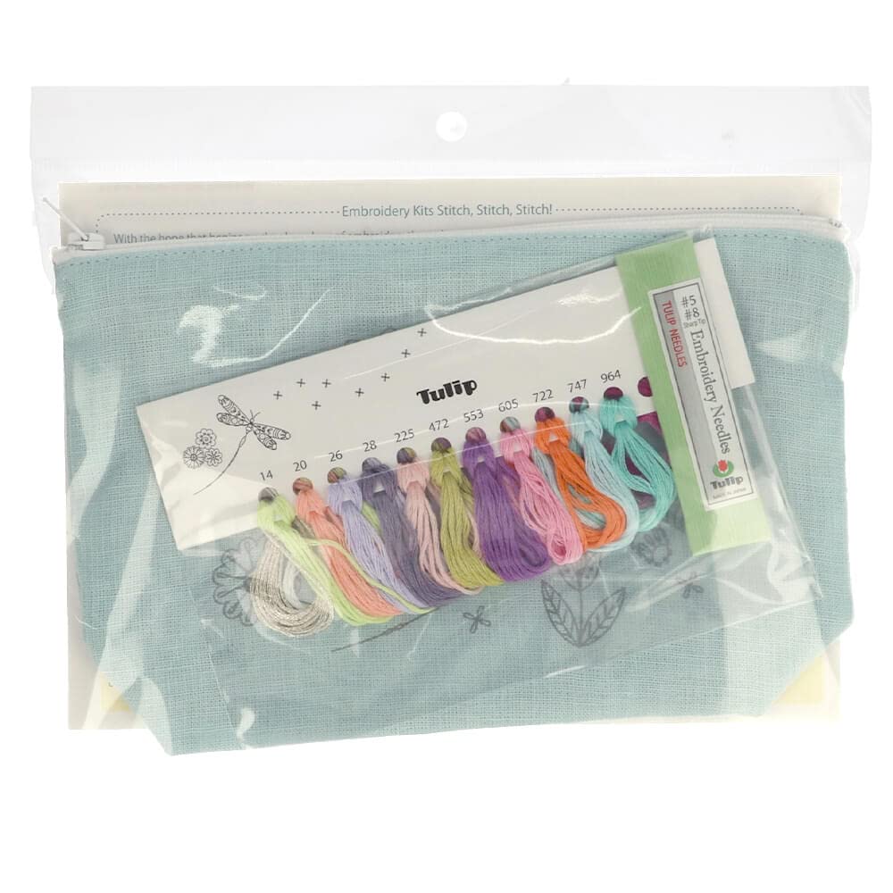 Tulip Etimo Embroidery Pouch Dragonfly 21 x 13 x 6 cm - 1 piece