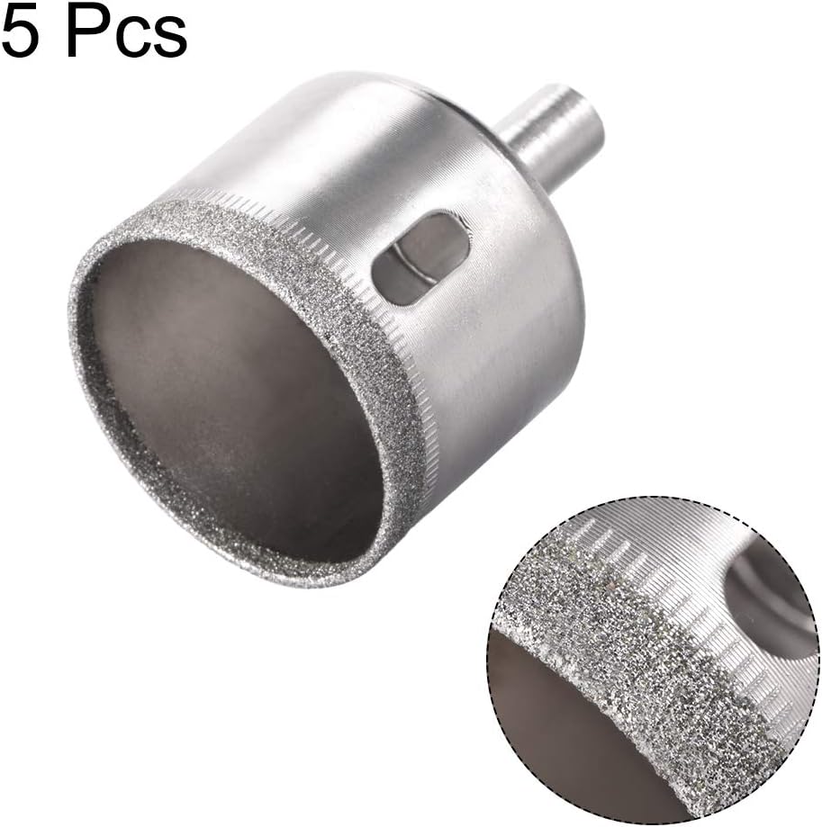 sourcing map 38mm Diamond Drill Bits Hole Saws for Glass Tile Porcelain Marble Ceramic Bottles Pots Brick Pack of 5 - Image 4