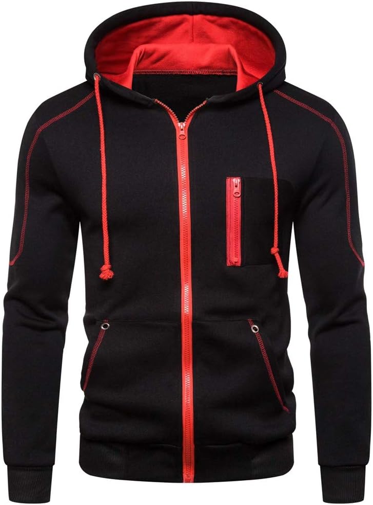 Rikay Mens Plain Hoodie Gym Sports Workwear Jacket Joggers Hoody Sweatshirt Blouse 4 Colors Size M-3XL