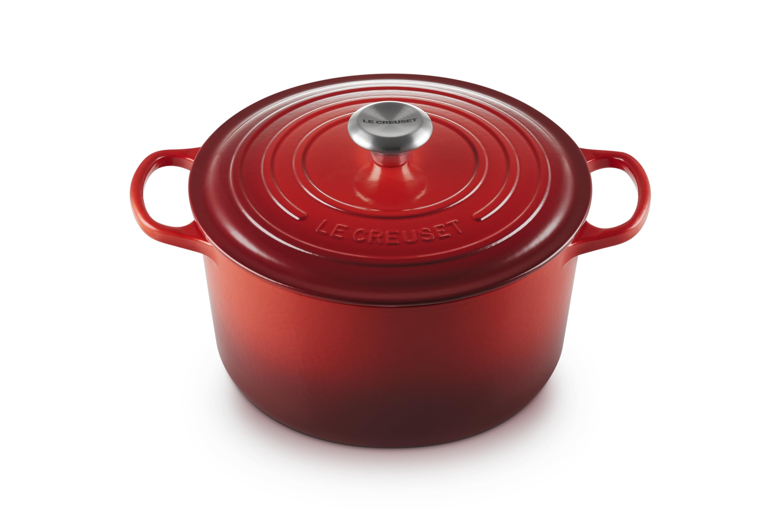 Le Creuset Enameled Cast Iron Signature Deep Round Oven, 6.5 qt., Cerise