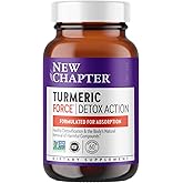 New Chapter Turmeric Supplement + Daily Detox Turmeric Force Detox Action with Green Tea + Ginger + NO Black Pepper Needed + NonGMO Ingredients Vegetarian Capsule, 60 Count