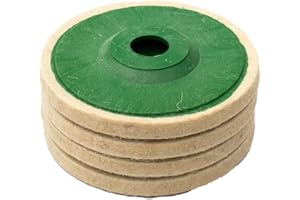 4 PCS 125mm 5 Inch Wool Polishing Wheel Polishing Pad Angle Grinder Wheel Felt Polishing Pad Disc for Metal Marble Glass Cera