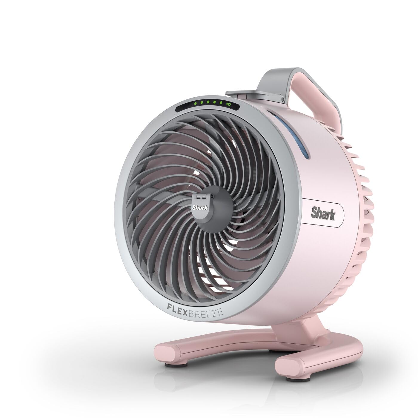 Shark FlexBreeze HydroGo Starker Ventilator mit Sprühnebel, Kühlung für drinnen & draußen, leise & langlebig, kabelgebunden & kabellos, kompakt & leicht, 5 Geschwindigkeiten, Quartz FA050EUPK