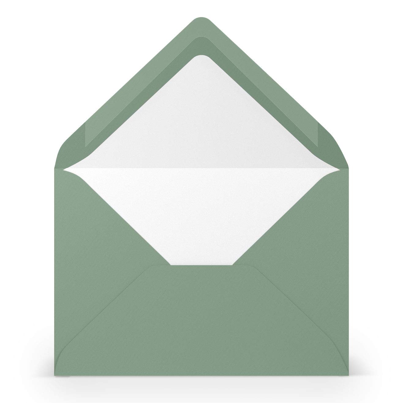 PAPERADO 50 envelopes Eucalyptus ribbed 100 g/m² envelope without window 11.4 x 16.2 cm envelopes with wet glue pointed flap