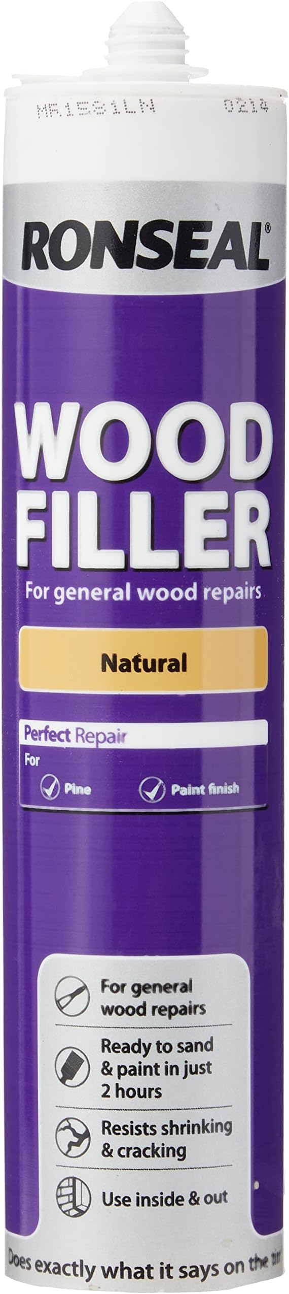 Ronseal 33365 Multi-Purpose Wood Filler Natural 310ml Cartridge Interior