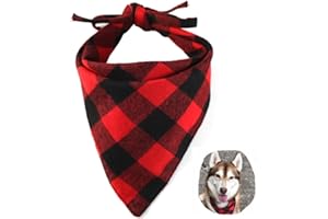 Dog Bandana, EYLEER Pet Cotton Dog Bandanas Buffalo Plaid Autumn Fall Christmas Thanksgiving Halloween Scarf Bibs Dog Accesso