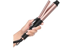 WEEYUM Travel Curling Iron 5 Adjustable Temp, 1 Inch Mini Curling Iron Travel Size with LED Display, Ceramic Mini Hair Curler with Keratin and Argan Oil Infuse, Dual Voltage