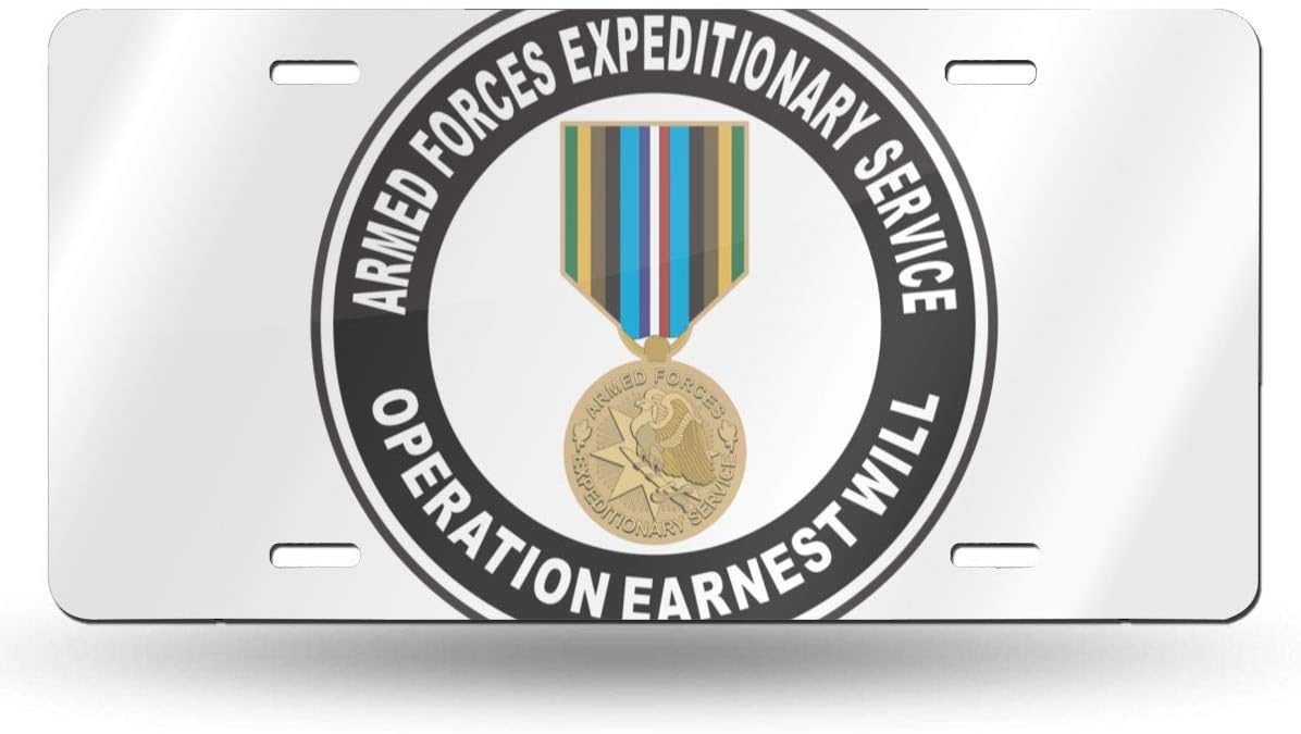 ArmedForcesExpeditionaryMedal Vanity Front License Plate Tag 12x6 Inch Sports