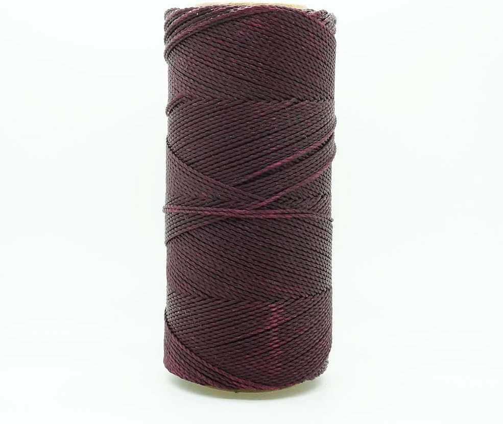 CHERRY BLACK 0.5mm Waxed Polyester Twisted Cord Macrame Bracelet Thread Artisan String (368yards Spool)