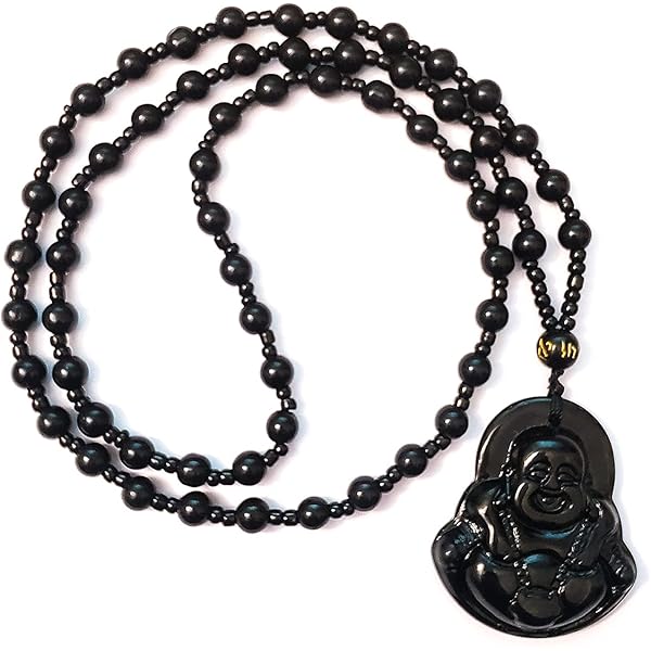 Collar Con Colgante De Obsidiana Negra Natural Para Tallar Guan Yu, Amuleto De La Suerte De Mammon Guan Gong, Regalo Para Hombres
