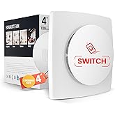 Bathroom Exhaust Fan with Switch, 2600RPM Upgraded Exhaust Fan 35dB Low Noise IPX4 Waterproof Household Ventilation Fans, Ene