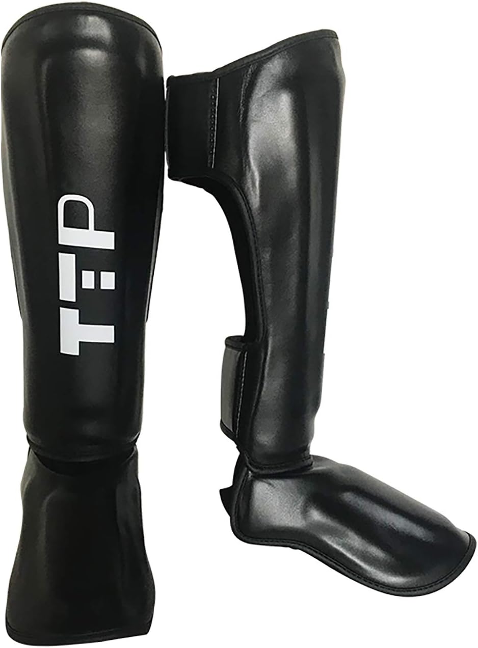 Boxing Training & MMA Fighting Approved by SMMAF Maya Hide Leather Muay Thai Instep Leg Protective Gear Great Protector Pads for Martial Arts, Sparring, Kickboxing, BJJ, Karate : Sports & Outdoors