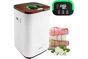 Qumox Towel Warmer Bucket, Large Towel Warmer with 3 Heating Modes, Heat Time 20/40/60 Min Adjustable, Auto Shut Off and Up to 24 Hour Delay Timer, Towel Heater for Oversize Bathrobes Blankets