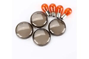 ZYTC Smoked Harley Turn Signal Lens Lense Kit W/Bulbs For Harley Touring Softail Dyna Sportsters 2002-2013