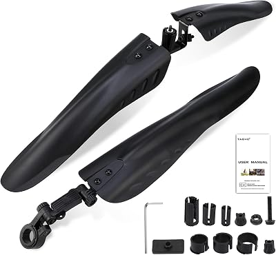 TAGVO Bike Mudguard Set 3 Pcs Universal Front Rear Fenders MTB Road Bike