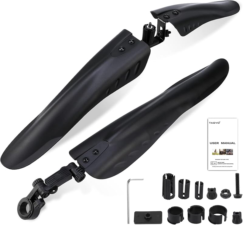TAGVO Bike Mudguard Set 3 Pcs Universal Front Rear Fenders MTB Road Bike