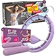 Swiss Activa+ S6+ Infinity Hoop Bundle with Waist Trimmer, Dumbbells 3lb, Wrist & Ankle Weight 1lb -Hula Hoop up to 22-44in - Fitness for Women