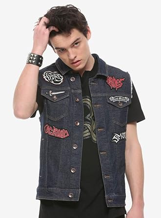 male denim vest