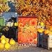 AerWo Welcome Pumpkin Fall Garden Flag 12“×18”, Double-Sided Decorative Fall Autumn Harvest Yard Flag (Pumpkin, Sunflower & Welcome)