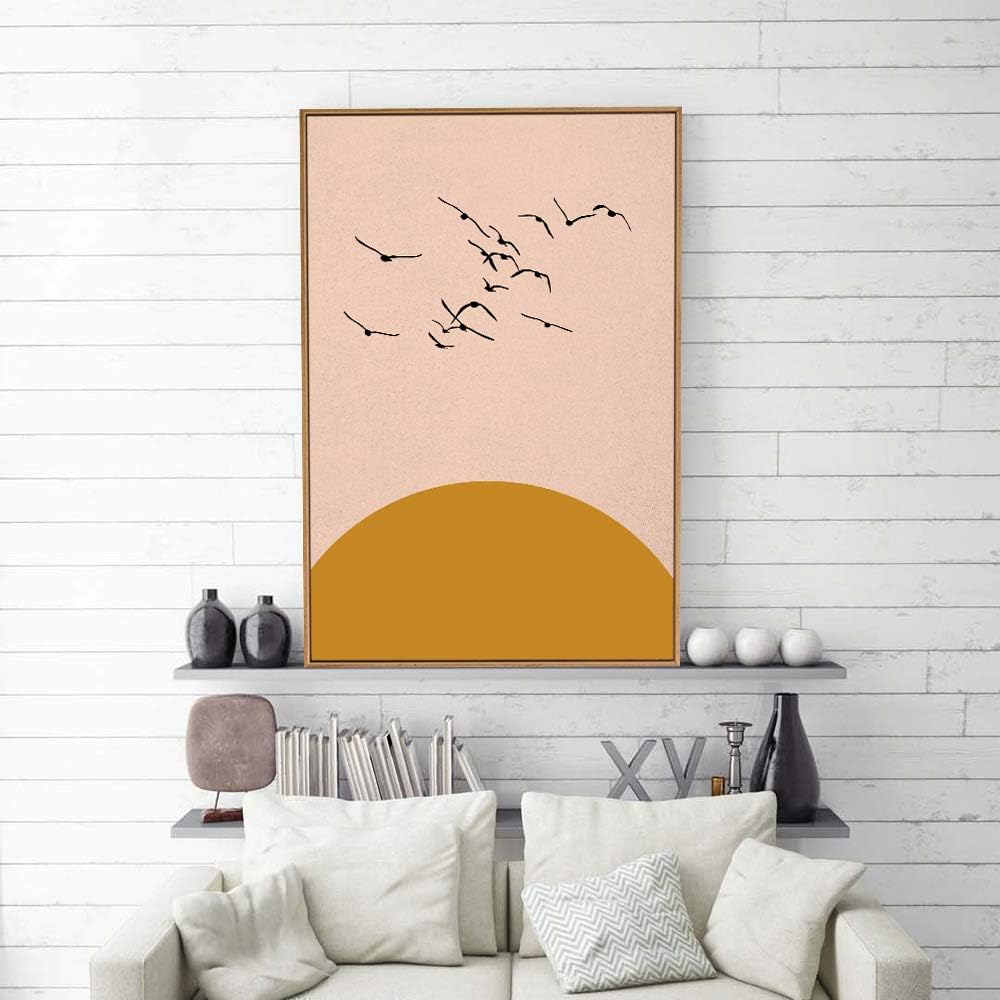 signwin Framed Canvas Wall Art Nordic Abstract Canvas Prints Home Artwork Decoration for Living Room,Bedroom - 16x24 inches