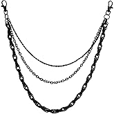 Sacina Gothic Black Layred Biker Pants Chain, Wallet Belt Chain, Goth Grunge Accessories, Jewelry Gift for Women
