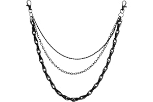 Sacina Gothic Black Layred Biker Pants Chain, Wallet Belt Chain, Goth Grunge Accessories, Jewelry Gift for Women