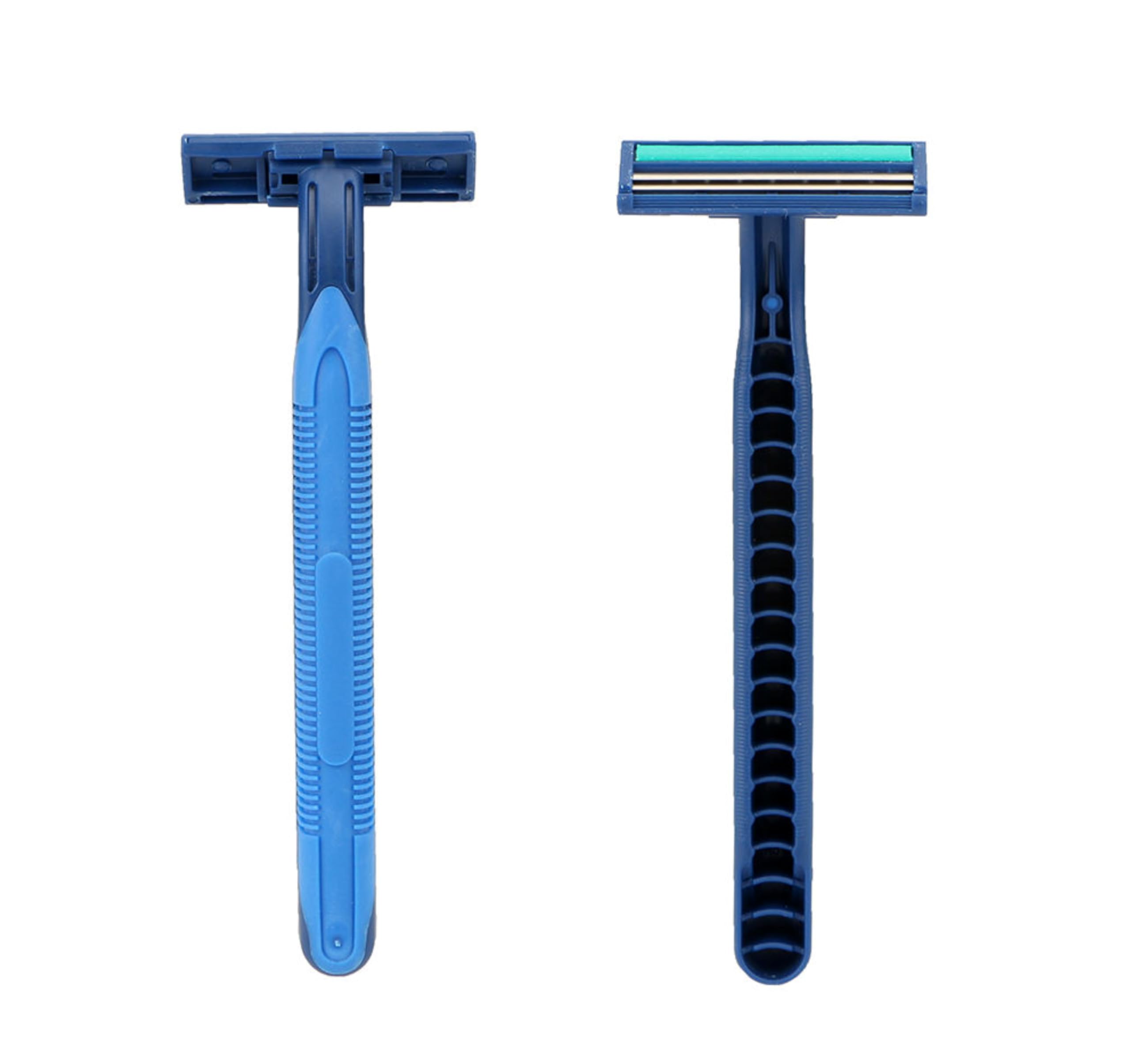 30 Pack Disposable Razors for Men & Women Double Blade Shaver with Chrome Coated Sharp Blades Blue Facial Hair Removal Razors Smooth Shave with Less Irritation & Razor Burn