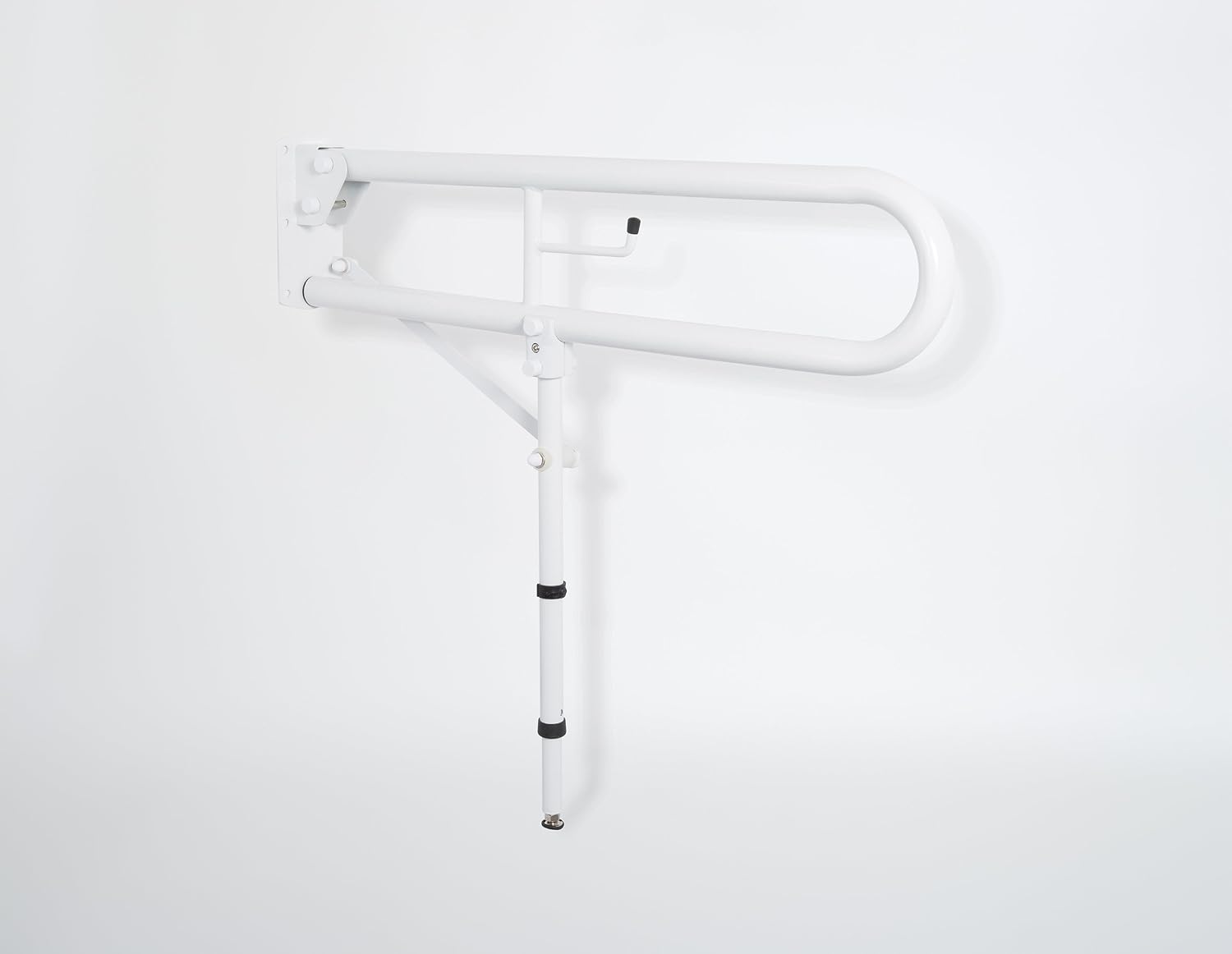 NRS Healthcare Lift and Lock Folding Support Rail with Leg N85511 for Bathroom Safety - Image 3