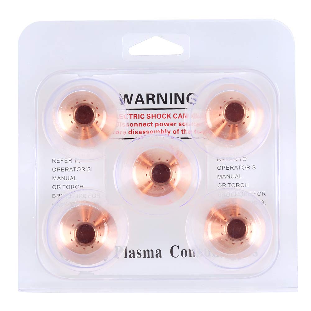 Tellurium Copper Plasma Cutting Nozzles 5pcs Plasma Shield Cup Cap for MAX105 Cutting Torch Consumables 220798 Welding Consumables