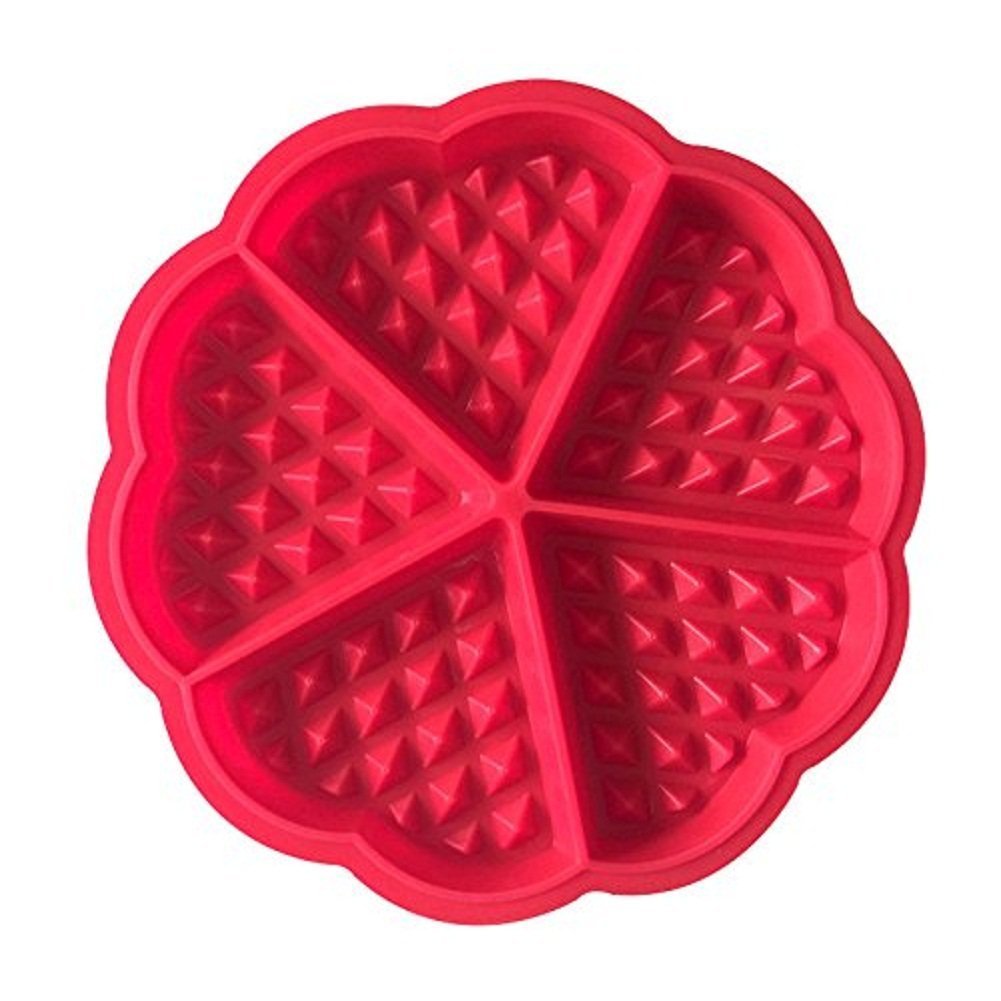 Golddunes Bakeware Silicone Waffle Baking Molds Mini Heart Waffle Mold Muffin Mold Cooking