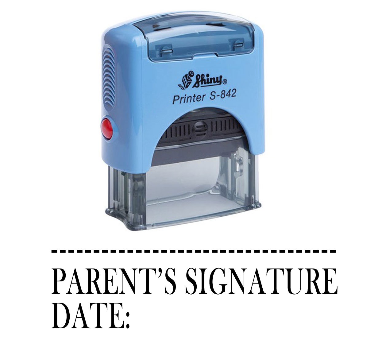 Parent's Signature Date Shiny Self Inking Rubber Stamp Office Stationary Stamp