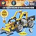 4 in 1 electric race car building set, 216 pieces kids DIY...