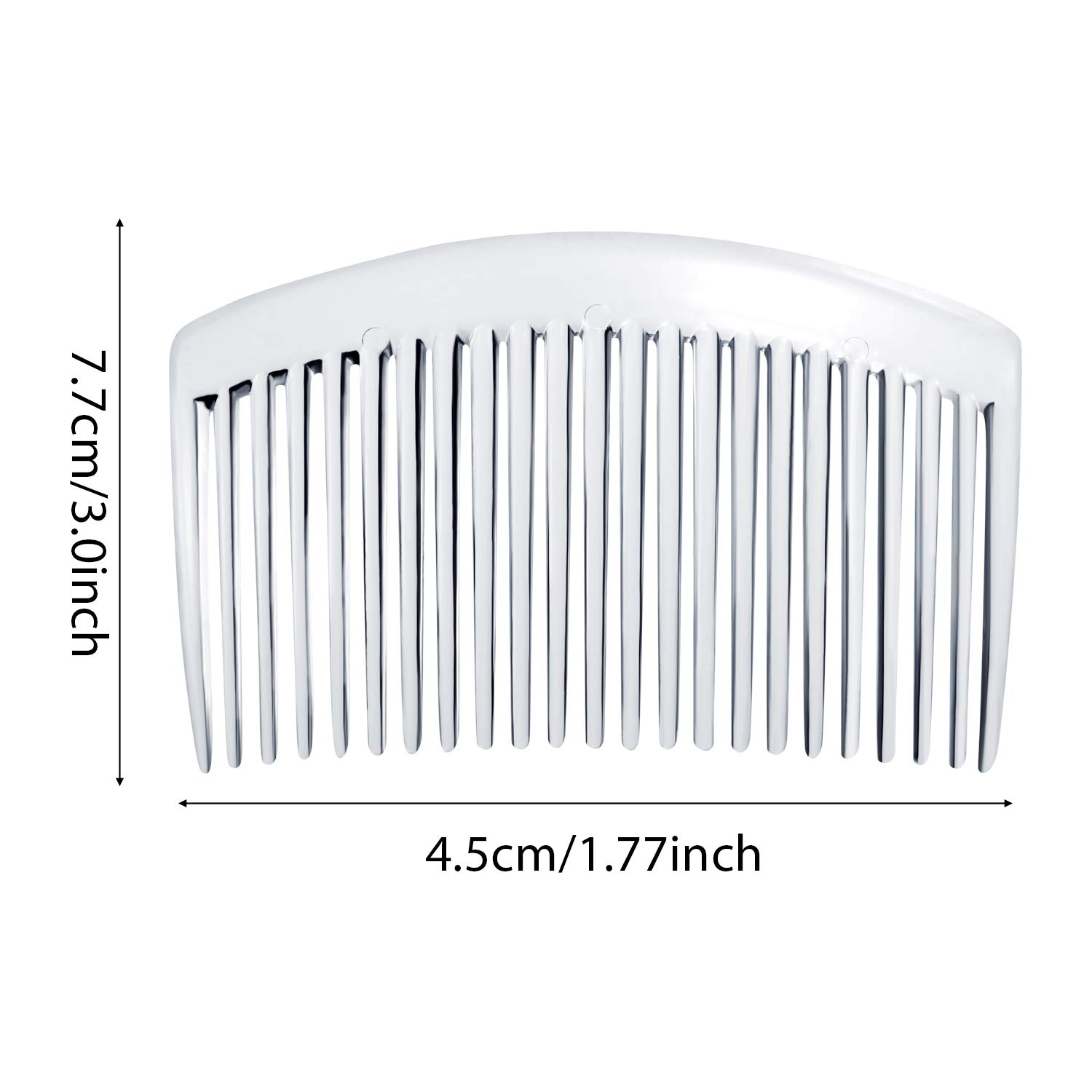 24 Pieces Hair Comb Plastic Hair Side Combs Straight Teeth Hair Clip Comb Bridal Wedding Veil Comb for Fine Hair : Beauty