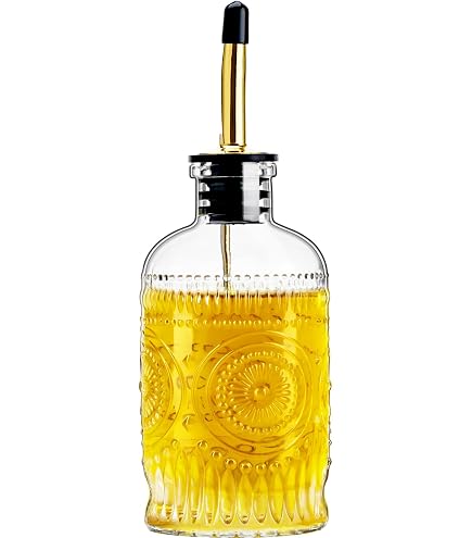 KegWorks Sirupflasche Aus Glas Mit Edelstahl-Ausgießer – 237 Ml, Transparent, Für Küche & Bar