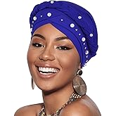 African Women Turban Caps Pre-Tied Twisted Turbans Head Scarf for Women Hair Wraps Cover Beanie Cancer Chemo Headwear