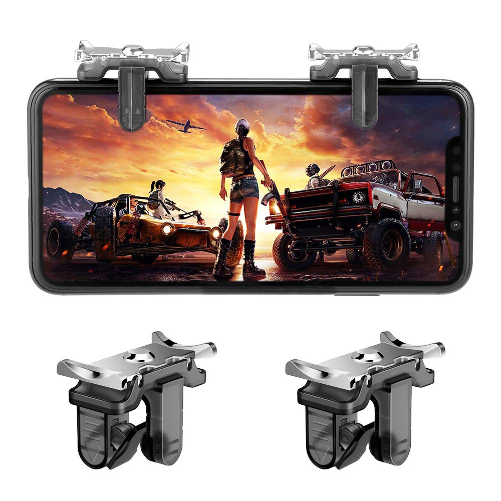Fortnite PUBG Trigger Mobile Controller - [Upgraded Version] PUBG Mobile Trigger, L1R1 Shooter Trigger Buttons for PUBG/Fortnite/ Rules of Survival for Android & iPhone
