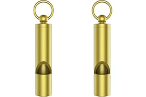 Loudest Brass Whistle Best Premium Emergency Whistle 125db+ One Piece Outdoor Survival Whistle On Key-Chain