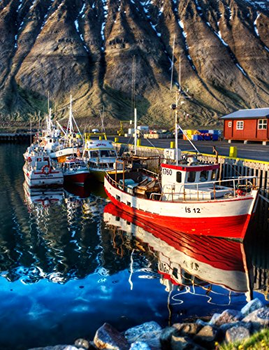 Adult Jigsaw Puzzle Fishing Villages Boats Ships Iceland 500-Pieces